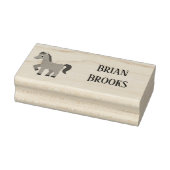 かわいい小さな馬の名前をカスタムする ラバースタンプ (スタンプ)