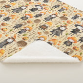 かわいい小さな魔女とカボチャのハロウィーンをテーマにした シェルパブランケット (3/4)