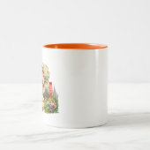 かわいい小さな魔女とキツネ | Two-Tone Mag ツートーンマグカップ (中央)