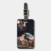 かわいい小さな魔女と幸せな格言ラゲッジタグ ラゲッジタグ (正面縦)