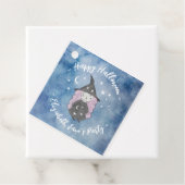 かわいい小さな魔女の子どものハローウィンパーティ フェイバータグ (インサイチュ)