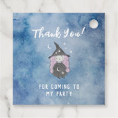 かわいい小さな魔女の子どものハローウィンパーティ フェイバータグ (裏面)