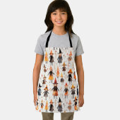 かわいい小さな魔女シームレスパターン。ハロウィン エプロン (インサイチュ)