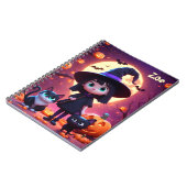 かわいい小さな魔女ネコとカボチャカスタムン ノートブック (左側)