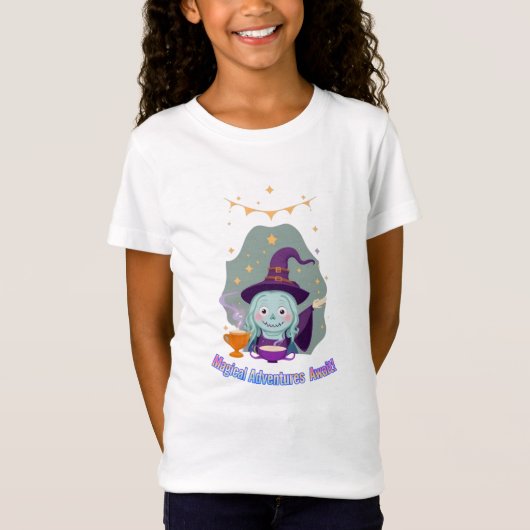 かわいい小さな魔女 Tシャツ (正面)