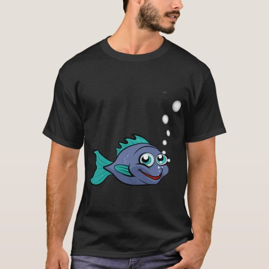 かわいい小さな魚 Tシャツ (正面)