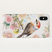 かわいい小さな鳥とカラフル花 Case-Mate iPhoneケース (裏面(横))