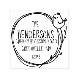 かわいい小さな鳥オンリースtwig自然リターン追加 セルフインキングスタンプ