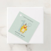 かわいい小さな黄色のアクアモンスタニーエイジ誕生日 フェイバータグ (インサイチュ)