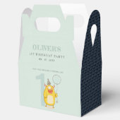 かわいい小さな黄色のモンスター任意の年齢誕生日 フェイバーボックス (オープン)