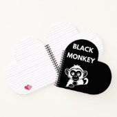 かわいい小さな黒いサル ノートブック (内部)
