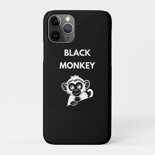 かわいい小さな黒いサル Case-Mate iPhoneケース (裏)