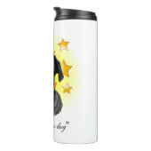 かわいい小さな黒いパグが星 タンブラー (回転右)