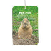 かわいい小さな黒い尾草原の犬 カーエアーフレッシュナー (正面)