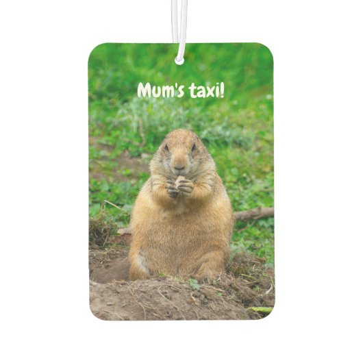 かわいい小さな黒い尾草原の犬 カーエアーフレッシュナー (裏面)