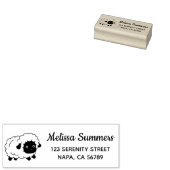 かわいい小さな黒ノーズ羊エウ差出人住所 ラバースタンプ (押印)