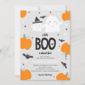 かわいい'小さなBOOはほとんど期限である'男の子の赤ちゃんシャワー 招待状 (正面)