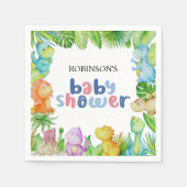 かわいい小さなDino赤ちゃんシャワー スタンダードカクテルナプキン (正面)