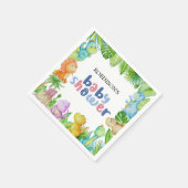 かわいい小さなDino赤ちゃんシャワー スタンダードカクテルナプキン (角)