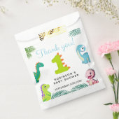 かわいい小さなDino赤ちゃんシャワー フェイバーバッグ (封をした状態)