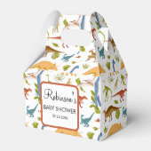 かわいい小さなDino赤ちゃんシャワー フェイバーボックス (正面サイド)