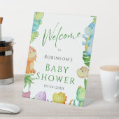 かわいい小さなDino赤ちゃんシャワー 台座サイン (インサイチュ)