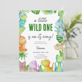 かわいい小さなDino赤ちゃんシャワー 招待状 (スタンド正面)