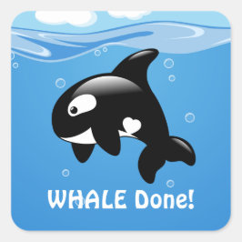 かわいい小さなOrca WHALE (Well)完了 スクエアシール