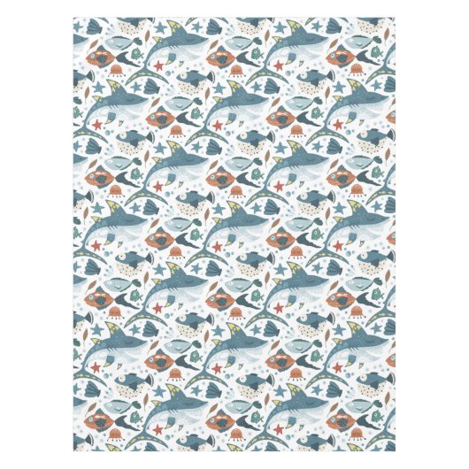 かわいい小さめのベビー柄のテーブルデコレーション テーブルクロス (正面)