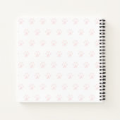 かわいい小キツネがハート手帳を持つ ノートブック (裏面)