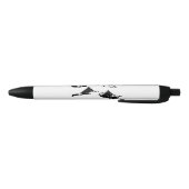 かわいい小キツネ動物のシルエットアート 黒ボールペン (ボトム)