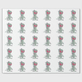 かわいい小チュパカブラ ラッピングペーパー (フラット)