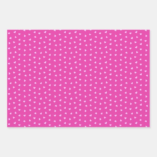 かわいい小ハートバレンタインデー ラッピングペーパーシート (正面2)