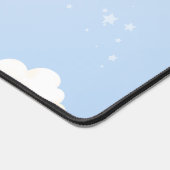 かわいい小パイロット恐竜飛んでいる飛行機 デスクマット (コーナー)