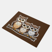 かわいい小フクロウ3 ドアマット (アングル)