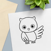 かわいい小フクロウ セルフインキングスタンプ