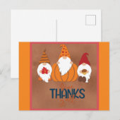 かわいい小人たちと一緒に感謝を 秋 ポストカード (正面/裏面)