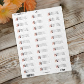 かわいい小人のオレンジ色の結婚式の住所ラベル ラベル