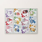 かわいい小人のカラフルなブロックスタイルのジグソーパズル ジグソーパズル (横)