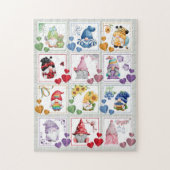 かわいい小人のカラフルなブロックスタイルのジグソーパズル ジグソーパズル (縦)