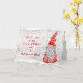 かわいい小人のクリスマスカード カード (黄色い花)