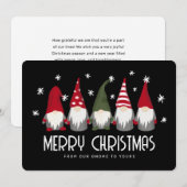 かわいい小人のクリスマスカード 雪の結晶 シーズンカード (正面/裏面)