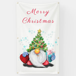 かわいい小人のクリスマスバナー 横断幕