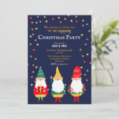 かわいい小人のクリスマス ライト クリスマスパーティー 招待状 (スタンド正面)