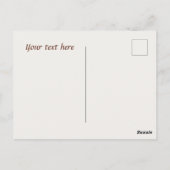 かわいい小人のコーヒーショップの出店者、テキスト「ありがとう」を追加 ポストカード (裏面)