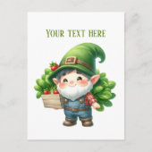 かわいい小人のトマト農家 カスタマイズ可能 ポストカード (正面)