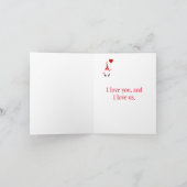 かわいい小人のバレンタイン シーズンカード (内部)