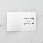 かわいい小人の恋のバレンタインカード カード (内部)