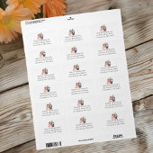 かわいい小人の森の庭園 オレンジ色の結婚式の住所ラベル ラベル