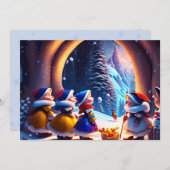 かわいい小人はクリスマスイブを期待する シーズンカード (正面/裏面)